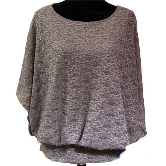 Style & Co Lace Taupe Blouse Ladies Size Small - Picture 1 of 8